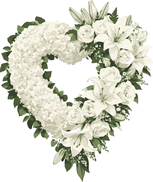 Smútočná floristika ilustrácia